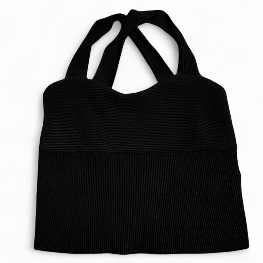 Abercrombie & Fitch Black Crossback Ribbed Tank
